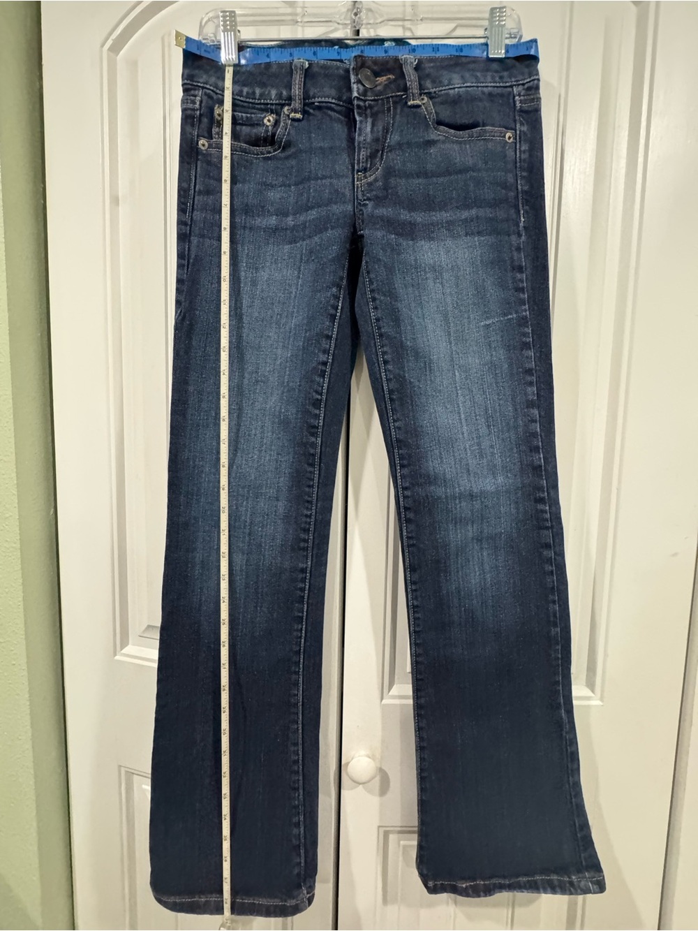 American Eagle Outfitters Dark Blue Wide Leg Jeans